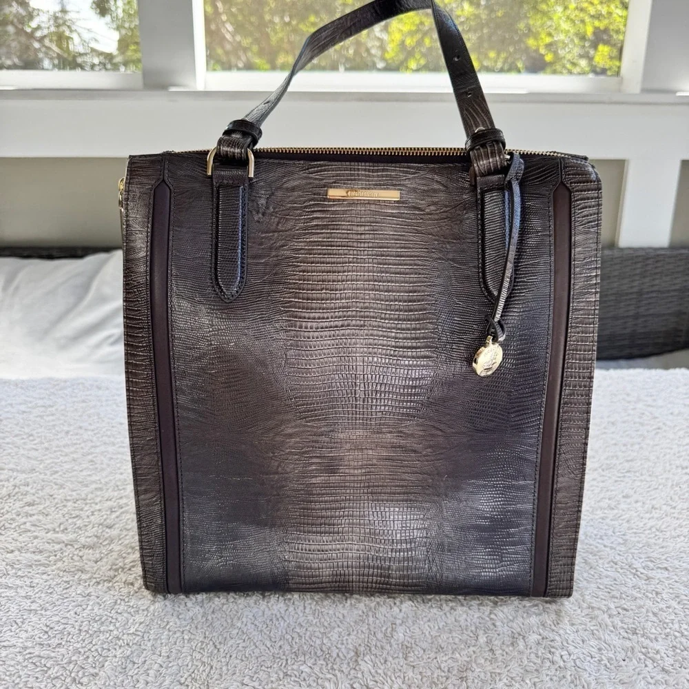 Brahmin Large Caroline Nightfall Leather Bag New with Tags